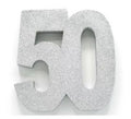 Decoración de Mesa Número 50 Color Plata