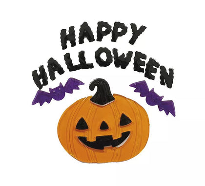 Decoración Gel Calabaza "Happy Halloween" de 20x25 cm