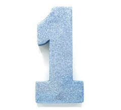 Table decoration Number 1 Blue FOAM 100x205x30 mm