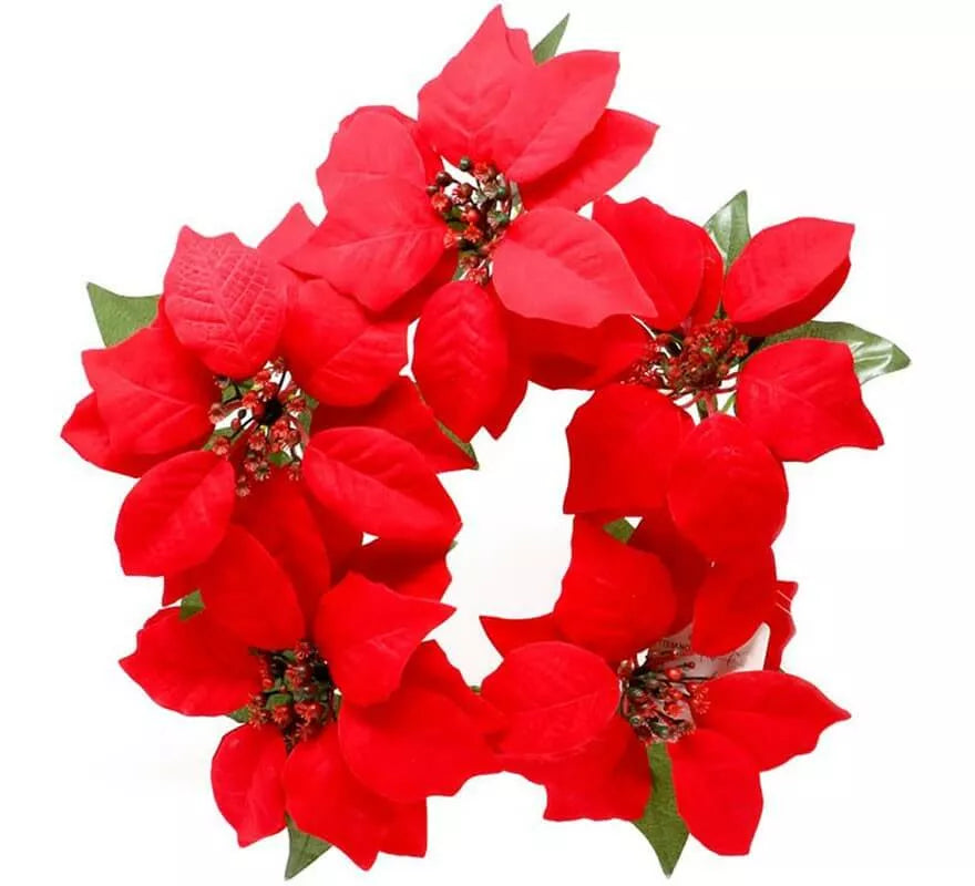 Translation missing: en.Decoración Puerta de Poinsettia 25 cm