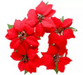 Decoración Puerta de Poinsettia 25 cm