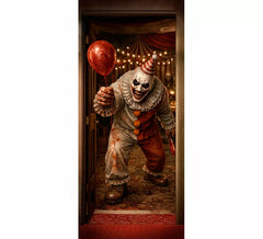 Killer Clown Door Decoration 80x180 cm