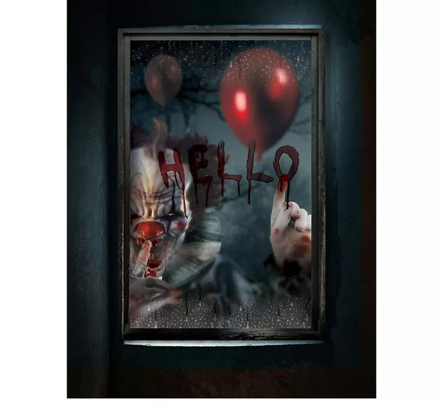 Translation missing: pt-PT.Decoración Ventana Payaso Asesino de 80x120 cm