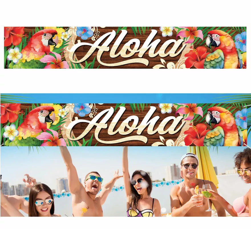 Translation missing: en.Decoración Verano Aloha de tela de 290x150 cm