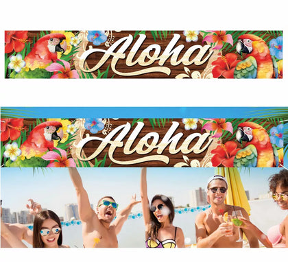 Decoración Verano Aloha de tela de 290x150 cm