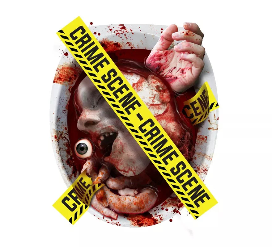 Decoración W.C. ''Crime Scene'' de 30x40 cm