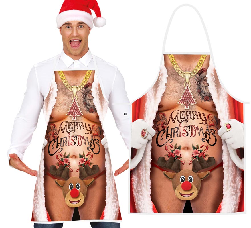 Delantal con Reno para Navidad