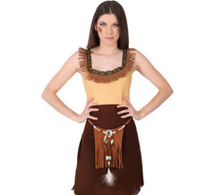 Brown Apron with Fringes