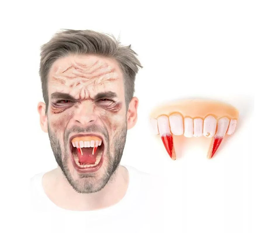 Dentadura Vampiro FX con colmillos ensangrentados