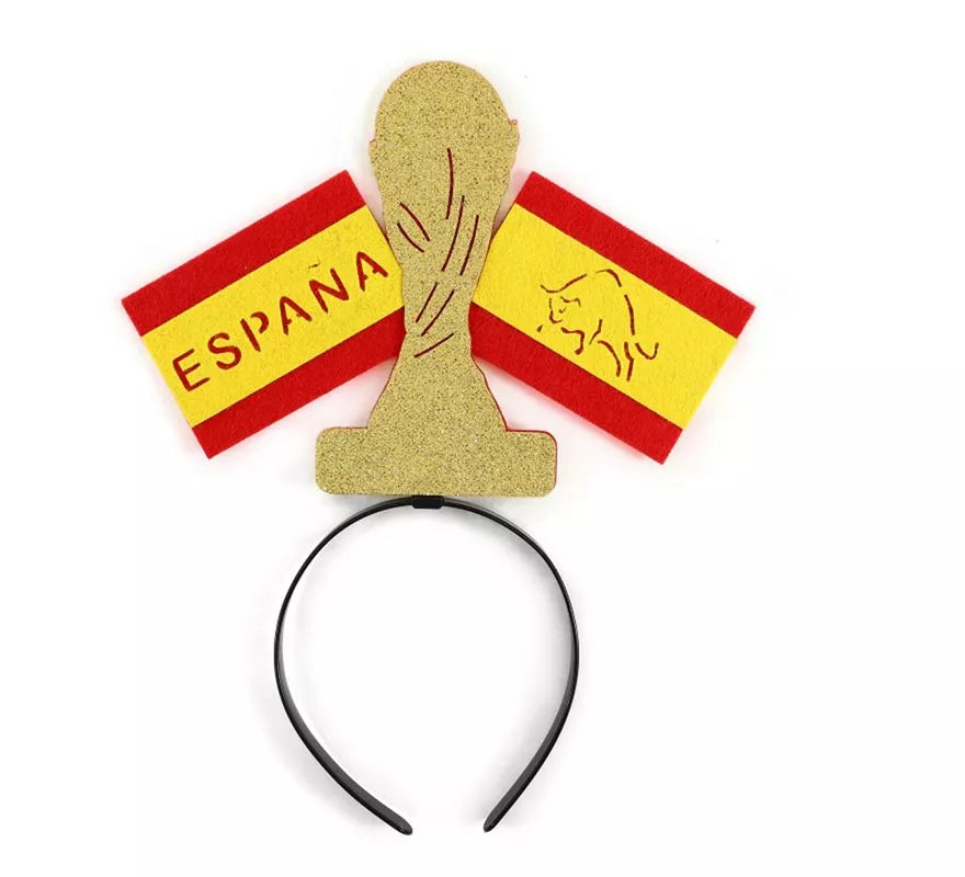 Translation missing: en.Diadema Bandera de España con Copa Mundial