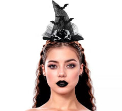 Tiara de bruxa com morcego