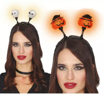 Diadema Calavera o Calabaza con Luz Surtidas