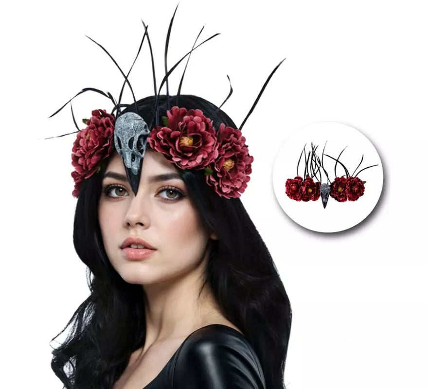 Translation missing: en.Diadema Calavera y Pluma de Pájaro