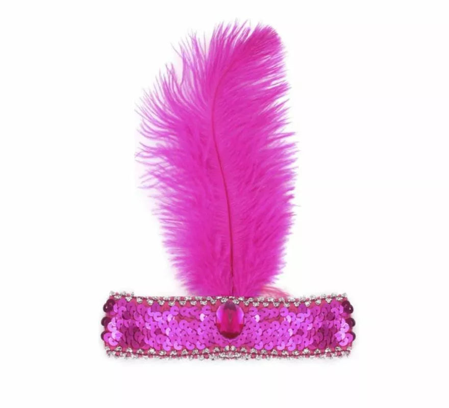 Translation missing: en.Diadema Charlestón con Pluma y Lentejuelas en varios colores