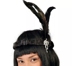Charleston headband with feathers