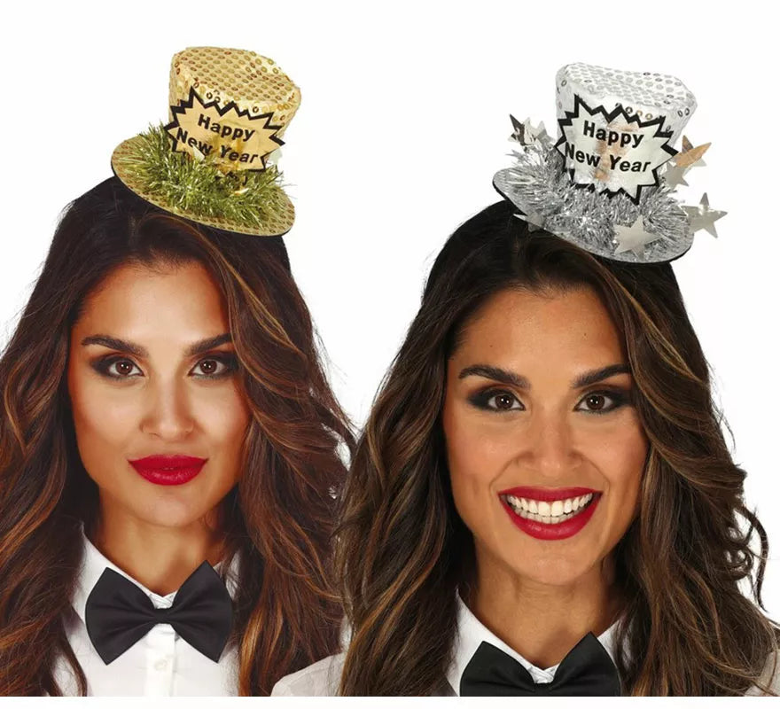 Translation missing: en.Diadema Chistera 'Happy New Year' Plata y Oro Surtidos