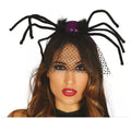 Diadema con Araña Lila y Velo