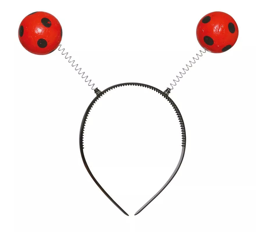 Diadema con bolas de Mariquita