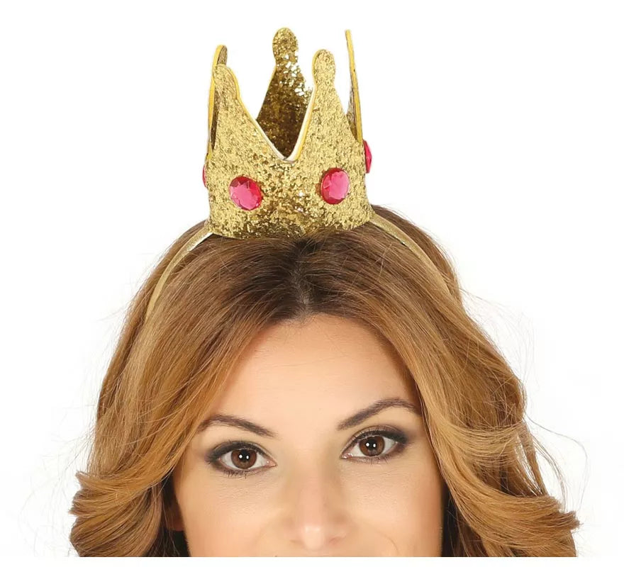 Diadema con Corona Dorada