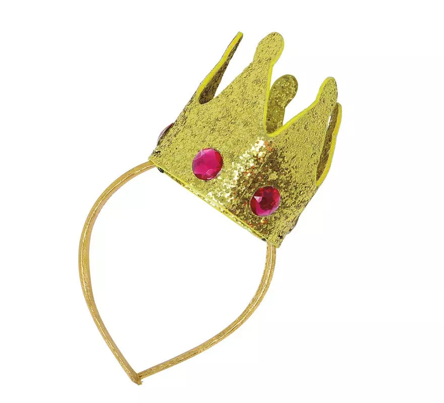 Diadema con Corona Dorada