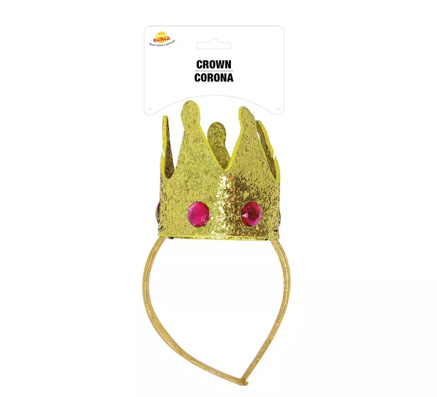 Diadema con Corona Dorada