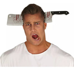 Headband with Butcher Knife and Blood