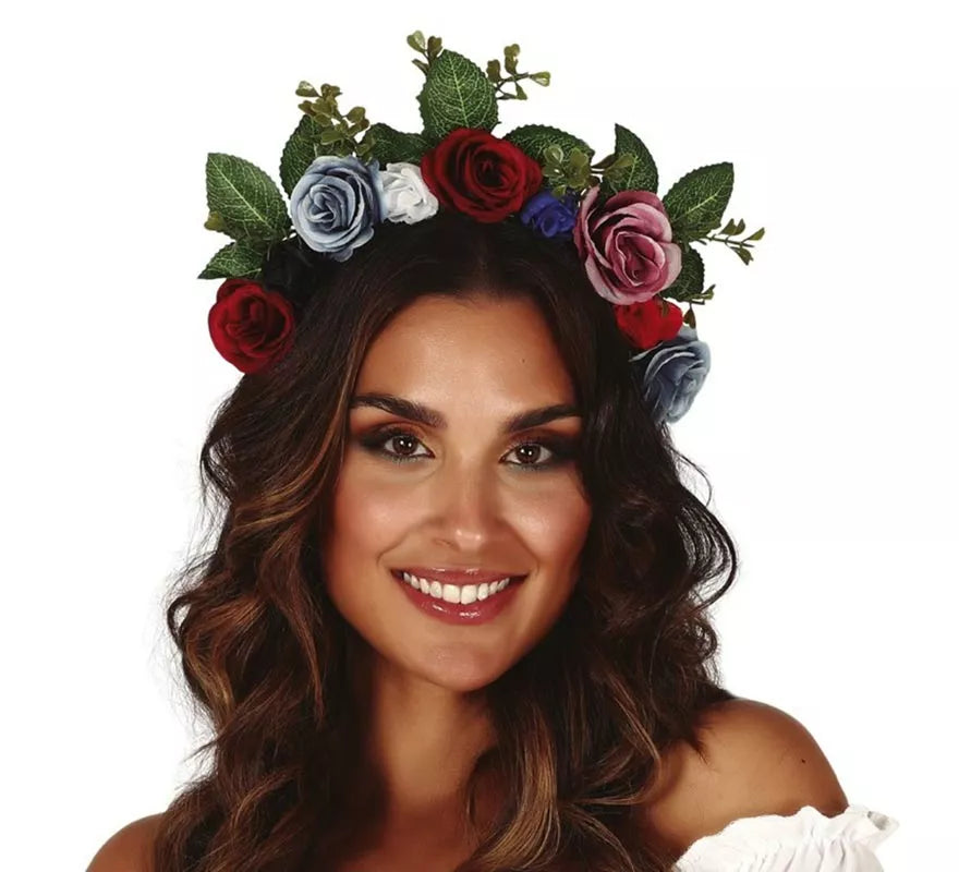 Translation missing: en.Diadema con Flores y Hojas