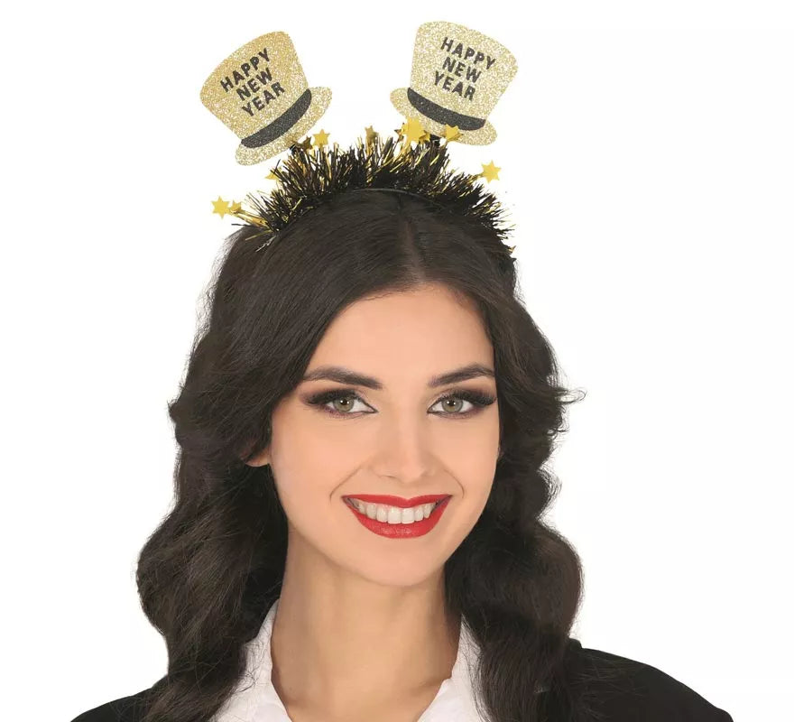Translation missing: en.Diadema con Gorros dorados Fin de Año