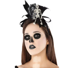 Headband with Tombstone and Skeleton