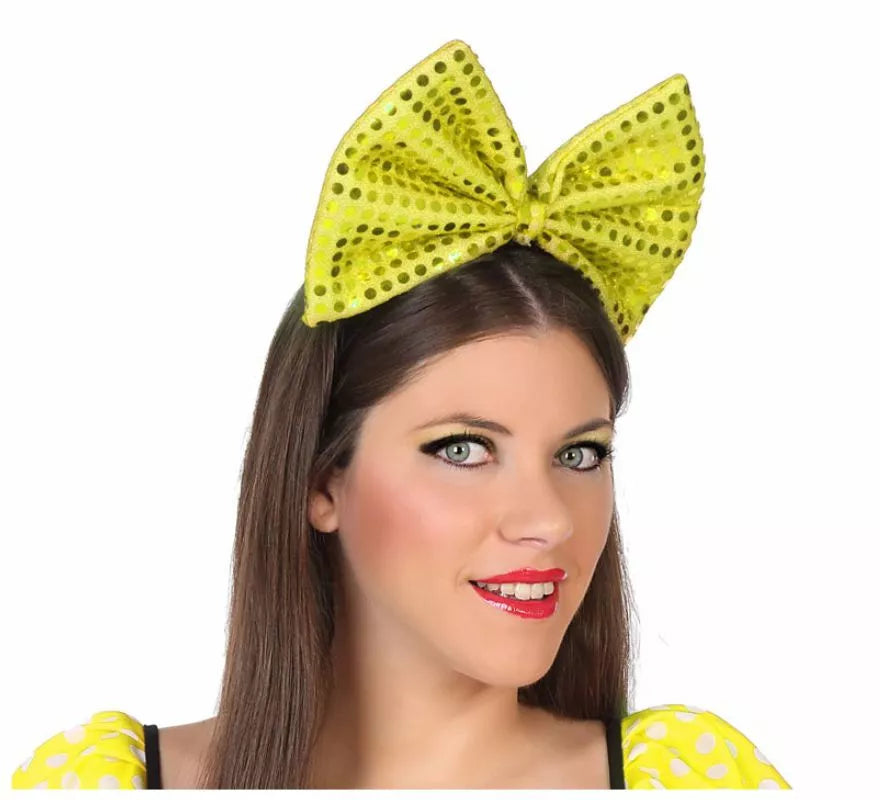 Diadema con Lazo y Lentejuelas en 4 colores