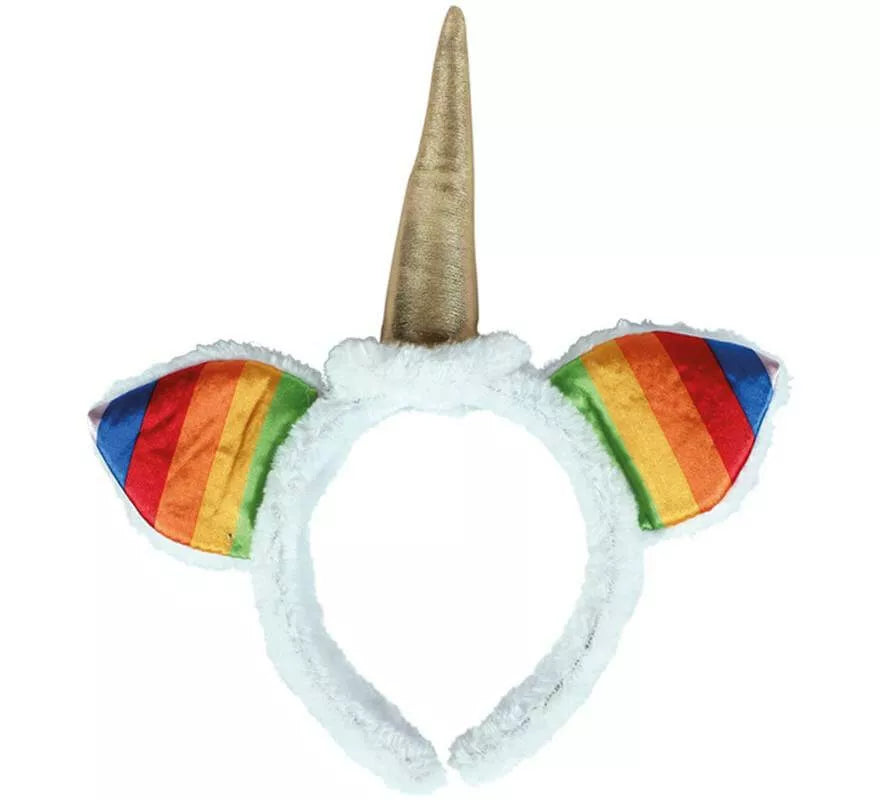 Diadema con Orejas y Cuerno de Unicornio