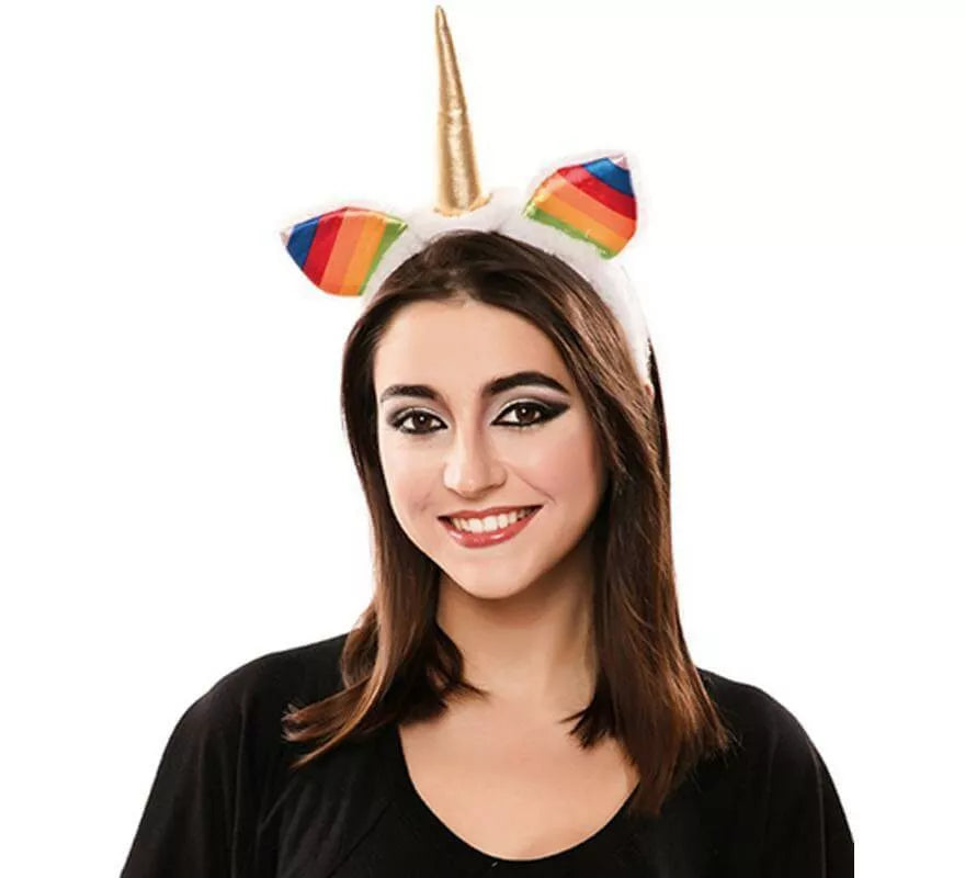 Diadema con Orejas y Cuerno de Unicornio