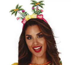 Headband with Palm Trees and Flowers