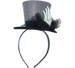 Headband with Hat and Skeleton Hand