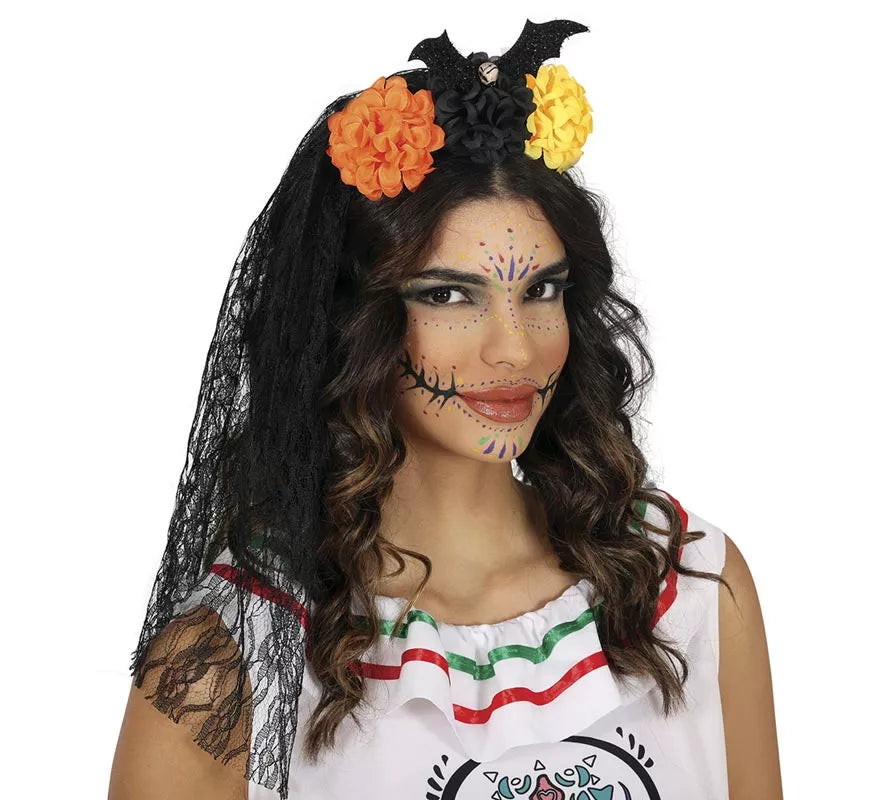 Translation missing: en.Diadema con Velo y Flores