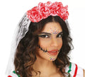 Diadema con Velo y Flores Ensangrentadas