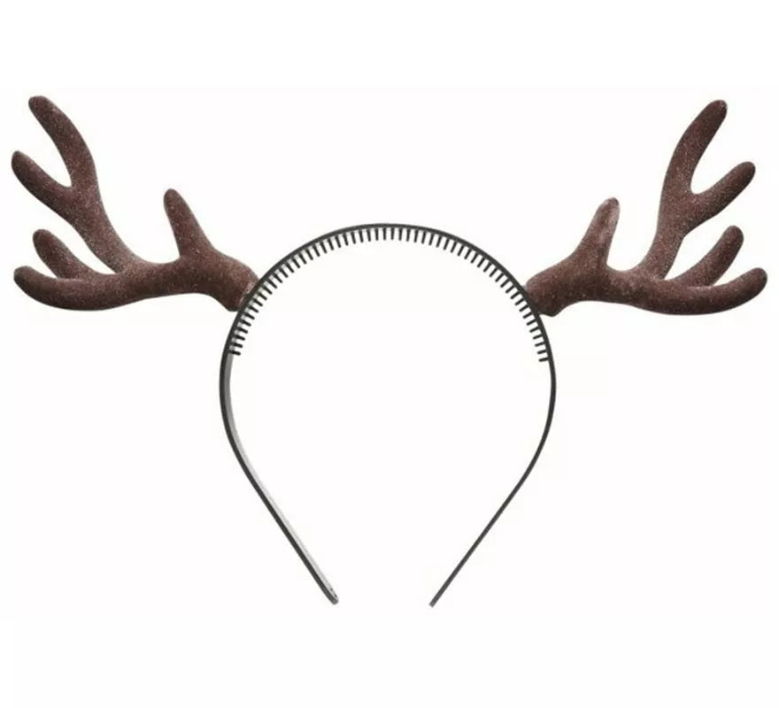 Diadema Cuernos de Reno Flocados