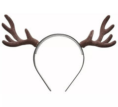 Flocked Reindeer Antler Headband
