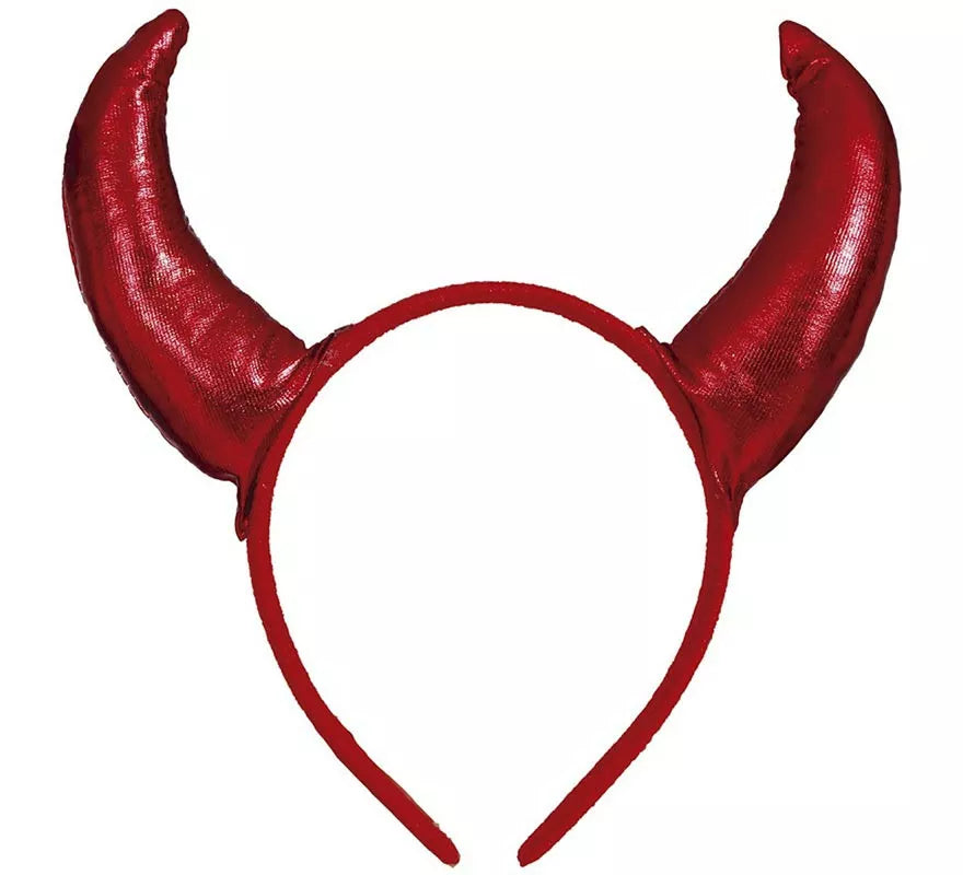 Diadema Cuernos Demonio roja