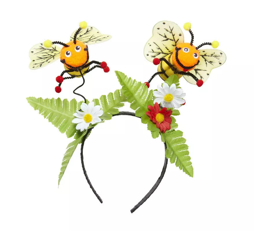 Diadema de Abejas con Flores