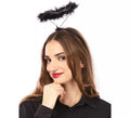 Diadema de Ángel negro con halo de 15x7 cm