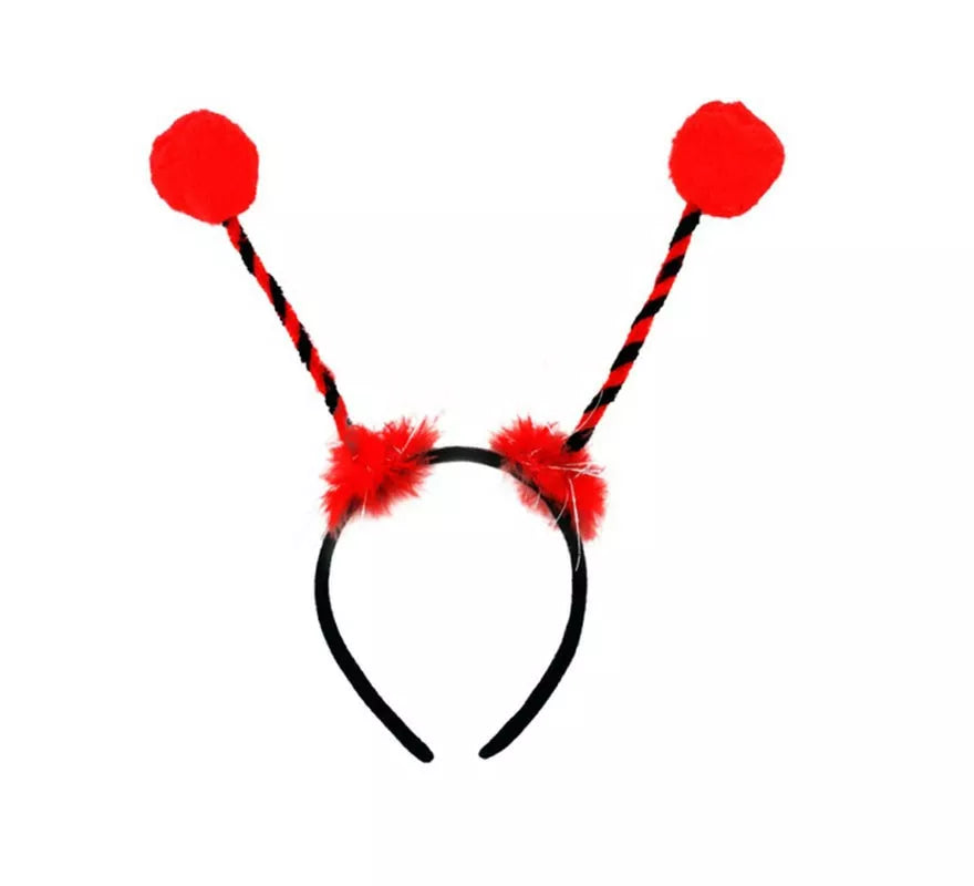 Diadema de Antenas de Mariquita rojo