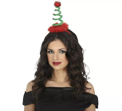 Diadema de Árbol de Navidad en espiral