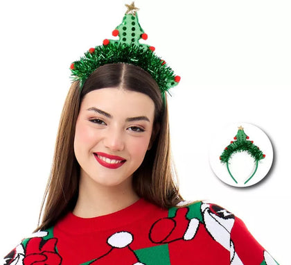 Diadema de Árbol Navidad Bombones rojos