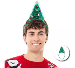 Christmas Tree Headband with Tulle