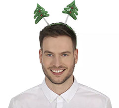 Tiara de árvore de Natal com lantejoulas