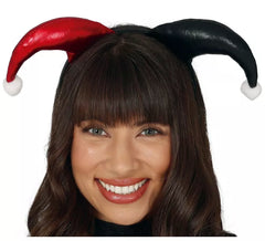 Red and Black Harlequin Headband