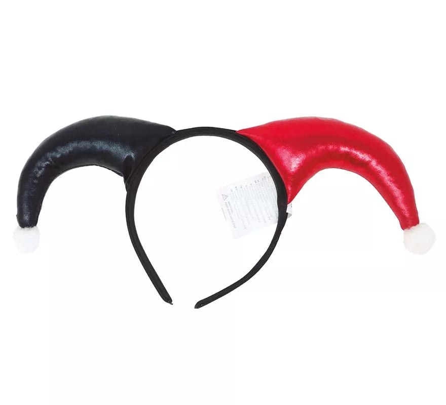 Diadema de Arlequin Roja y Negro