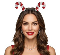 Candy Cane Headband with Rhinestones