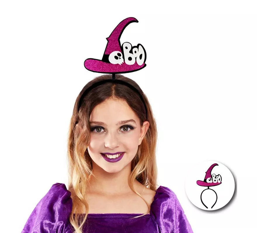 Translation missing: en.Diadema de Bruja Boo morada infantil